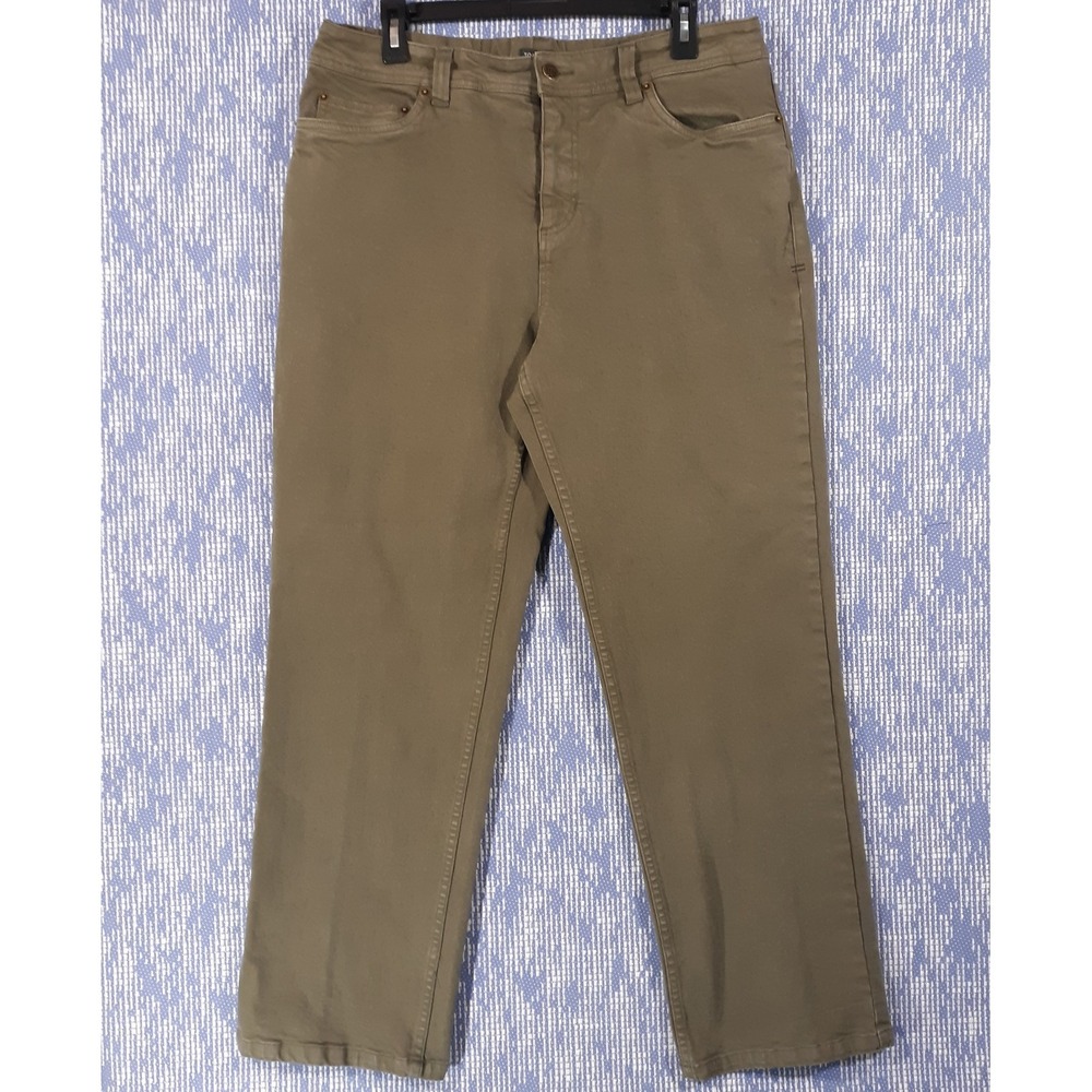 Toad&Co Jeans Pants Mens Size 33 x 30 Green Organic Cotton 5-Pocket Stretch